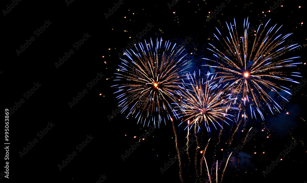 Canvas Prints fireworks in the night sky-generative ai