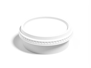 Flat 3D Isolated Cylinder Empty Plastic Container Mockup