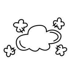 bubble cloud chat text empty vector illustration