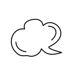 bubble cloud chat text empty vector illustration