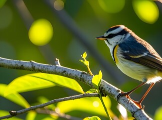 robin perched on a branch
