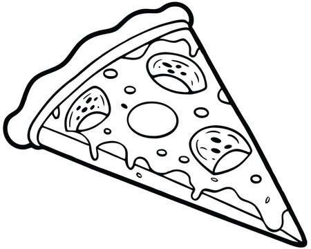 recommend clip art: Pizza vector silhouette