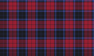 Obraz premium Plaid fabric pattern, navy, red, blue, distinctive, seamless for textiles, and for designing clothes, skirts or decorative fabrics. Vector illustration.