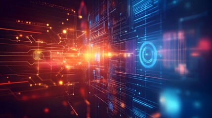 Obraz premium abstract futuristic fade computer technology business background. 