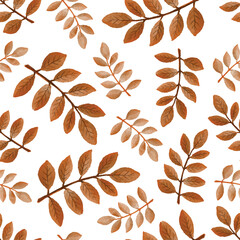 autum leaves seamless pattern