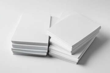 Blank A4 Stacked Paper Mockup isolated created with Generative AI