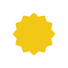 yellow starburst badges symbol vector design illustration