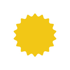 yellow starburst badges symbol vector design illustration