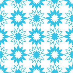 Seamless vector pattern background with stars in blue style vector design illustration, textile