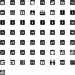 Set of Calendar icons