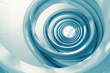  Abstract futuristic tech background with blue and white minimal round lines