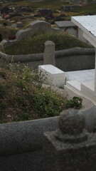 the afternoon atmosphere of the cemetery