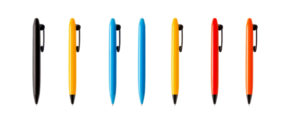 A vibrant collection of pens in various colors, perfect for writing and creative projects. Ideal for office and school use.