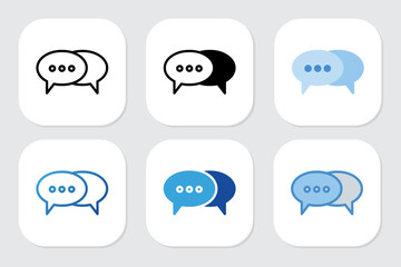Obraz premium chat icons with various design styles