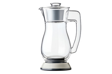 Obraz premium Elegant glass pitcher with a sleek design, perfect for serving water, drinks, or cocktails at gatherings and events.