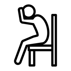 Mental Health condition line icon