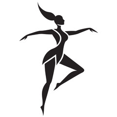 Silhouette of a dancing girl