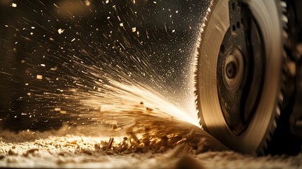 sparks from the grinder