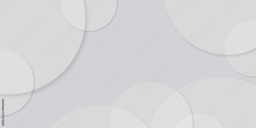 Poster abstract background with circle white abstract geometric background with soft light white paper circ
