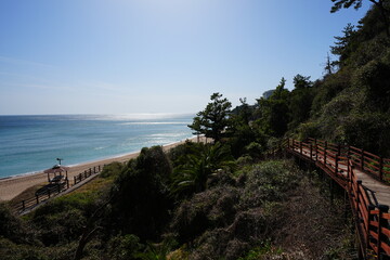 fine view with seaside gazebo and walkway