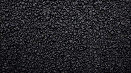 Fototapeta premium Detailed close-up texture of black gravel, ideal for backgrounds and design projects requiring subtle, rugged surfaces.