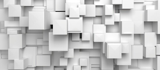 Abstract White Geometric Composition