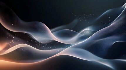 Obraz premium Soft glowing digital elements on a muted background with a sleek modern design