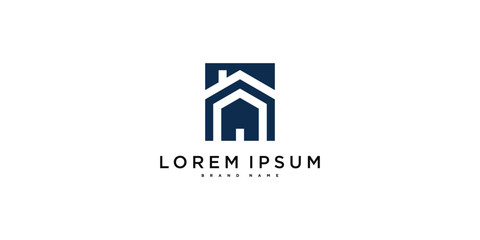 Modern creative home logo design concept. Premium Vector