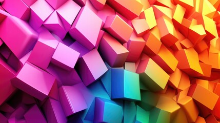 Vibrant Abstract Pixel Art on Bright Background