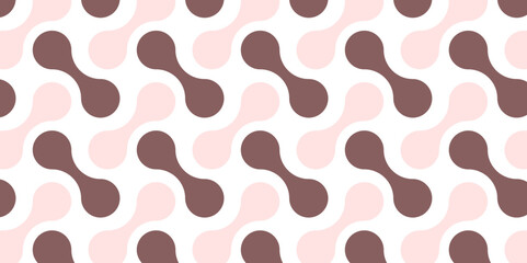 Geometric Bacteria Design Texture. Repeat Ornament Graphic Organic Pattern. Truchet Random Pattern Generative Tile Art background illustration. Seamless organic interlocking shape pattern background. 