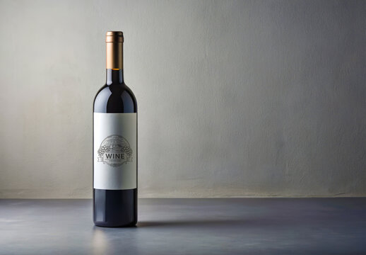 Wine Bottle Mockup Template