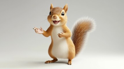 Cute Cartoon Squirrel Character