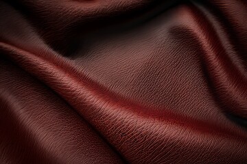 A 3D autumn and winter-themed promotional background with rich leather textures in deep brown and burgundy tones