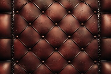 A 3D autumn and winter-themed promotional background with rich leather textures in deep brown and burgundy tones