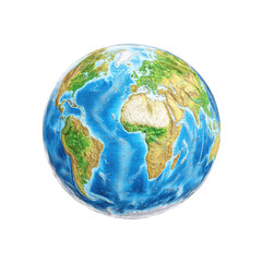 Detailed Earth Globe Illustration