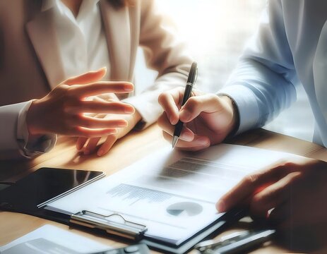 Business Discussion and Team Collaboration in a Professional Environment