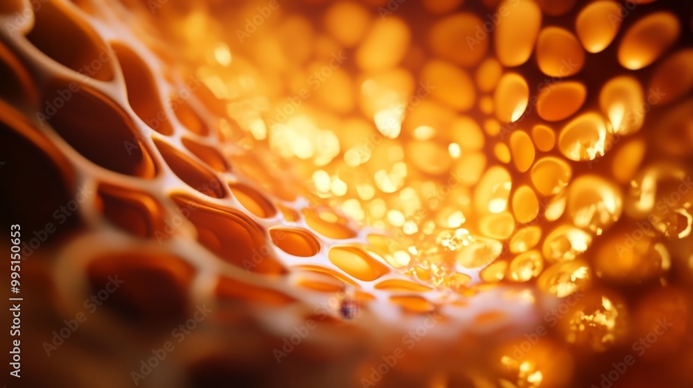 Poster abstract cave-like structure with intricate holes, showcasing an ethereal and mesmerizing pattern. t