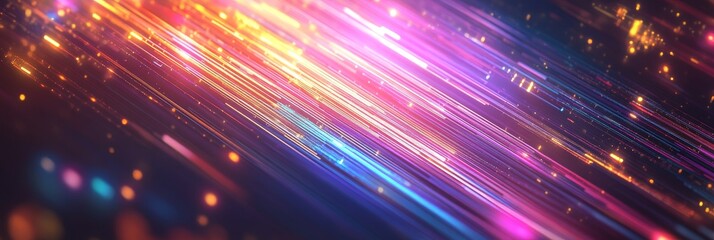 Obraz premium Abstract digital background with glowing lines, representing energy, speed, connection, innovation, and technology.
