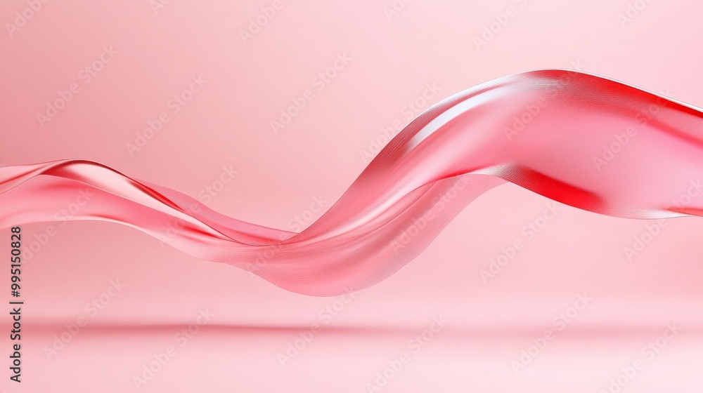 Poster abstract pink wave background with a smooth gradient, perfect for showcasing products or creating mo