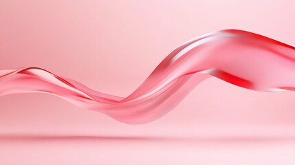 Abstract pink wave background with a smooth gradient, perfect for showcasing products or creating modern designs.  The wave symbolizes flow, movement, and energy.
