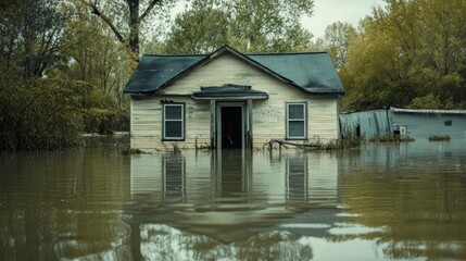 Fototapeta premium Flooded House