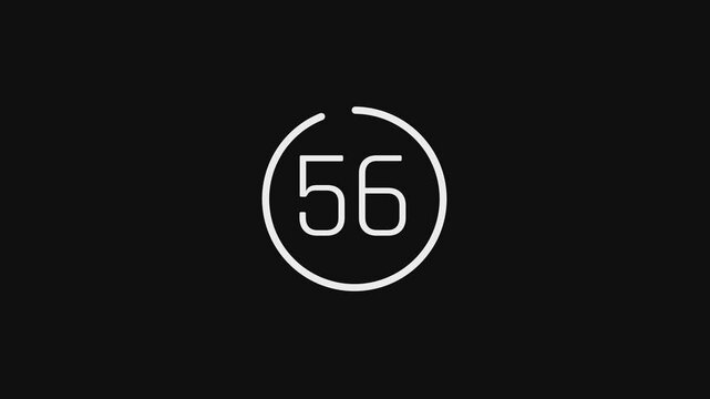 Simple Countdown one minute animation from 60 to 0 seconds, 60 second countdown Animation background, 1 minutes countdown.