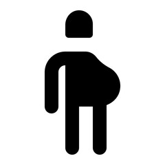 Female Pregnant Standing Icon