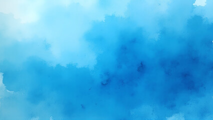 Abstract watercolor paint background by gradient deep blue color with liquid fluid grunge texture for background