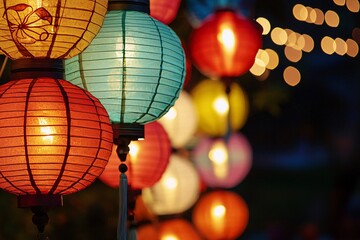 A vibrant festival of illuminated lanterns brightens the night sky, embodying themes of hope and renewal.