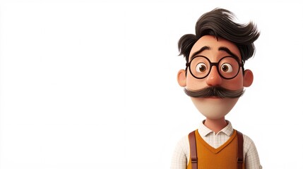 A versatile character graphic template with generous blank space, ideal for creating posters or promotional content on a clean backdrop for effortless customization.