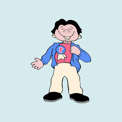 The Winner is a male vector illustration