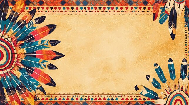 A versatile poster template for celebrating Native American Heritage Month, complete with customizable text areas and decorative borders.