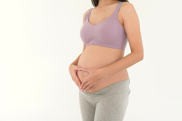 Portrait of Beautiful pregnant woman maternity concept