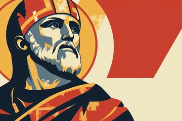 This poster template boasts striking typography and generous blank space, perfect for celebrating occasions or displaying creative designs.